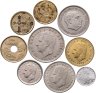 Купить Испания набор из 9 монет 1, 5, 10, 25 песет (pesetas, ptas) 1957-1995