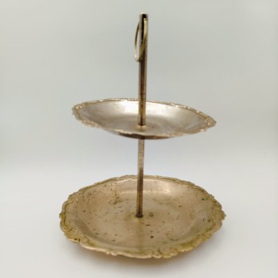 купить Конфетница - этажерка двухярусная, металл, СССР, 1950-1980 гг.