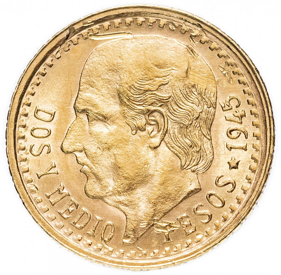 купить Мексика 2 1/2 песо (pesos) 1945