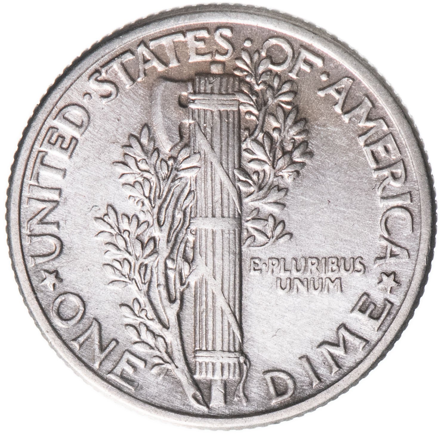 США 10 центов (дайм, one dime) 1939 Mercury Dime Без отметки монетного ...