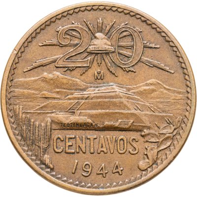 купить Мексика 20 сентаво (centavos) 1944
