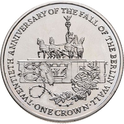 купить Остров Мэн 1 крона (crown) 2009 "20 лет падению Берлинской стены"