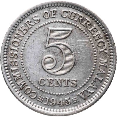 купить Малайя 5 центов (cents) 1945 Без отметки монетного двора
