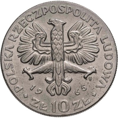 купить Польша 10 злотых (zlotych) 1965 700 лет Варшаве - Ника