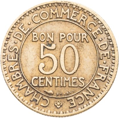 купить Франция 50 сантимов (centimes) 1923