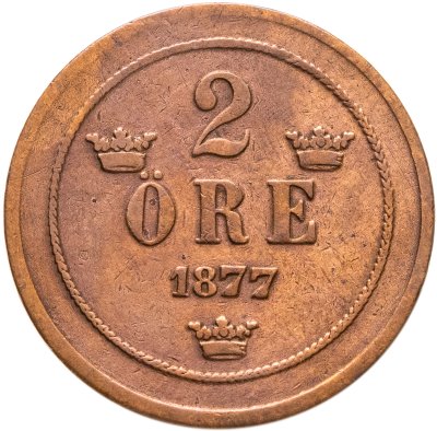купить Швеция 2 эре (ore) 1877