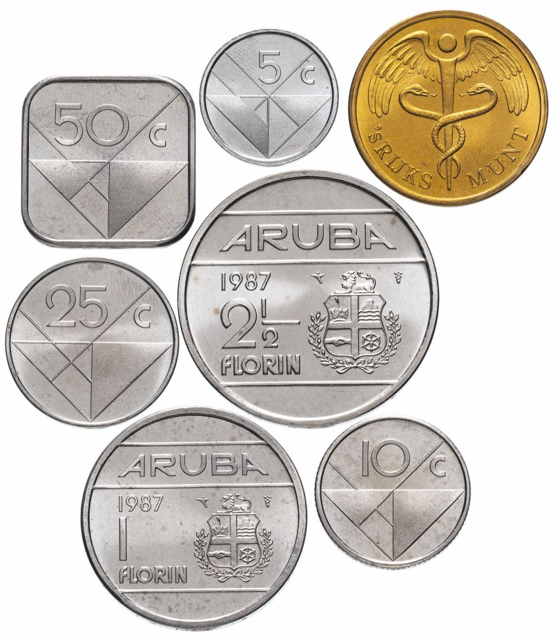купить Аруба набор монет 1987 (6 монет + жетон)