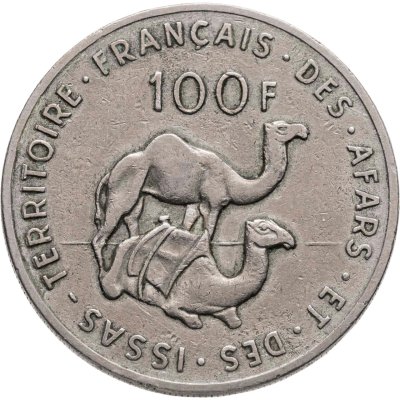 купить Французские афар и исса 100 франков (francs) 1970