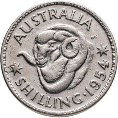 купить Австралия 1 шиллинг (shilling) 1954