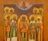 Купить Икона "Архангел Михаил с избранными святыми", дерево, темпера, золочение, Российская империя, 1870-1890 гг.