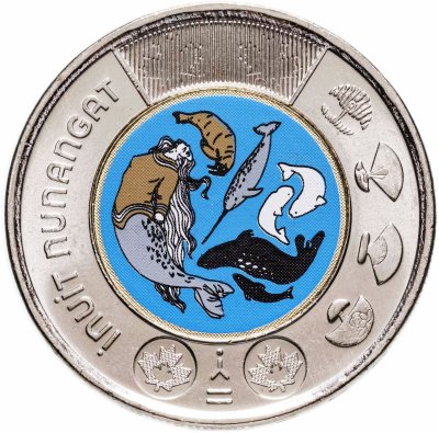 купить Канада 2 доллара 2024 "Празднование Дня Инуит Нунангат" Цветное покрытие