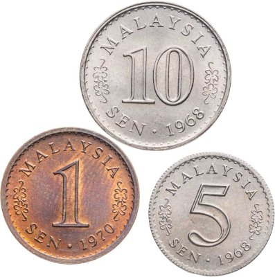 купить Малайзия Набор 3 монет 1968-1970