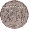 Купить США 50 центов (1/2 доллара, half dollar) D 2022 "Негритянские бейсбольные лиги", знак монетного двора: "D" - Денвер, в буклете с маркой