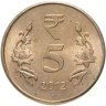 Купить Индия 5 рупий (rupees) 2011-2012, случайная дата и монетный двор