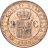 Купить Испания 2 сентимо (centimos) 1905