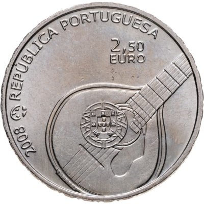купить Португалия 2,5 евро 2008 "Португальский музыкальный жанр Фаду"