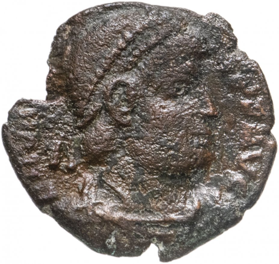 купить Римская Империя, Валент II, 364–378 гг, Нуммий (реверс: Виктория идет влево, в руках - венок и пальмовая ветвь)