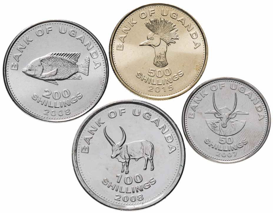 купить Уганда набор монет 2003-2015 (4 монеты)