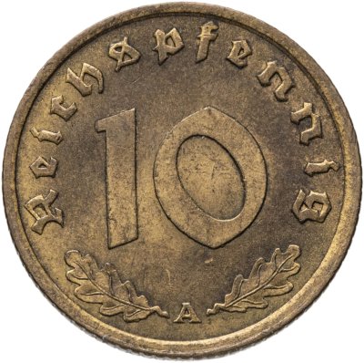 купить Германия, Третий рейх 10 рейхспфеннигов (reichspfennig) 1939