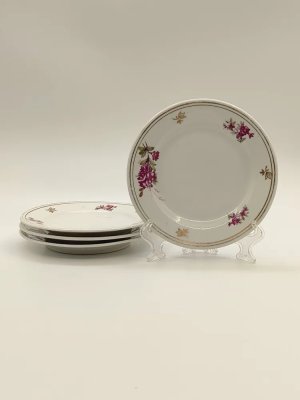 купить Набор из 4-х пирожковых тарелок, фарфор, Дулевский фарфоровый завод (Дулёво), СССР, 1958 г.