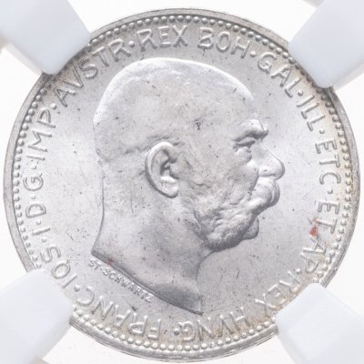 купить Австро-Венгрия 1 крона (corona) 1914 для Австрии, в слабе ННР MS65