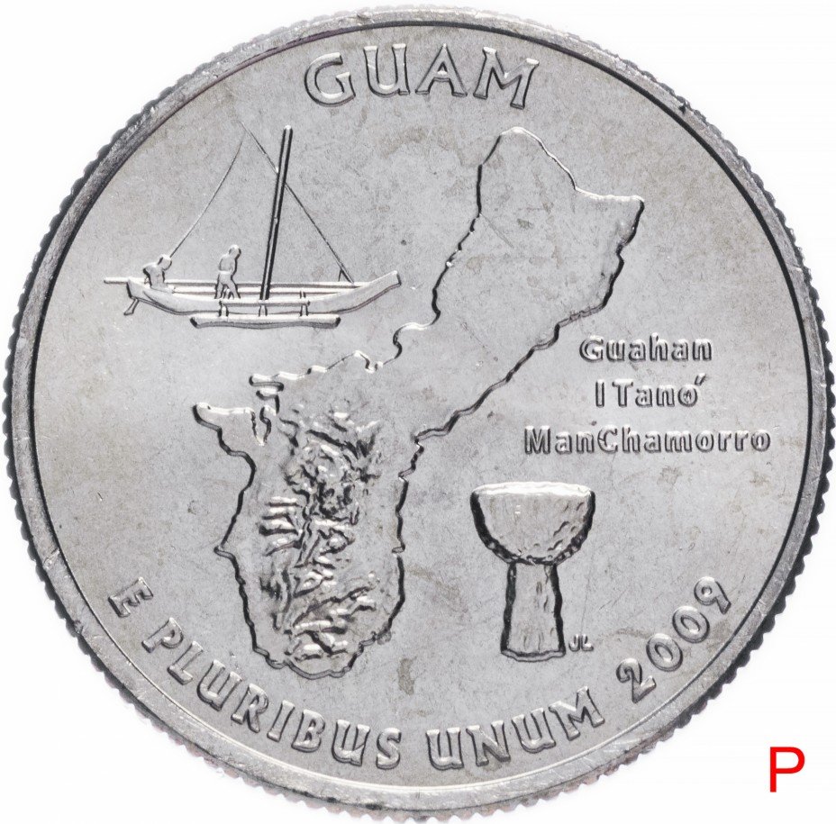купить США 1/4 доллара (квотер, 25 центов) 2009 P "Гуам"