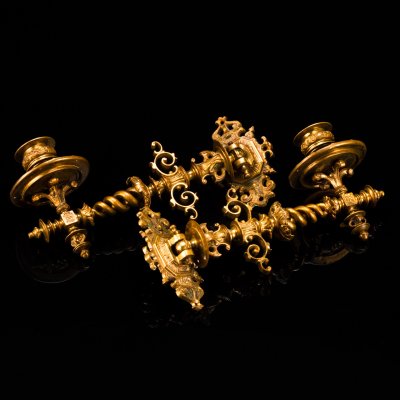 купить Канделябры парные для фортепиано, бронза, золочение, Европа, 1870-1900 гг.