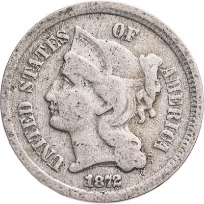 купить США 3 цента (cents) 1872 "Three Cent Nickel"