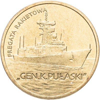 купить Польша 2 злотых (zlote) 2013 Польские суда - Ракетный фрегат "Генерал К. Пулаский"