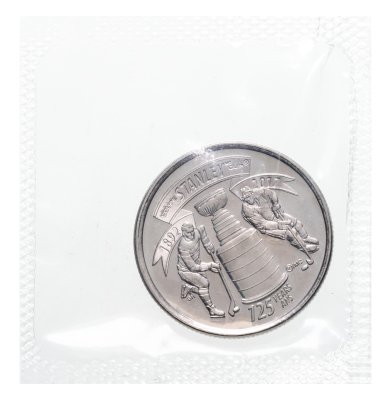 купить Канада 25 центов 2017 "125 лет Кубку Стенли" в запайке