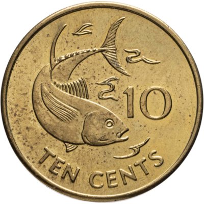 купить Сейшелы 10 центов 1997 "Рыба - Тунец"