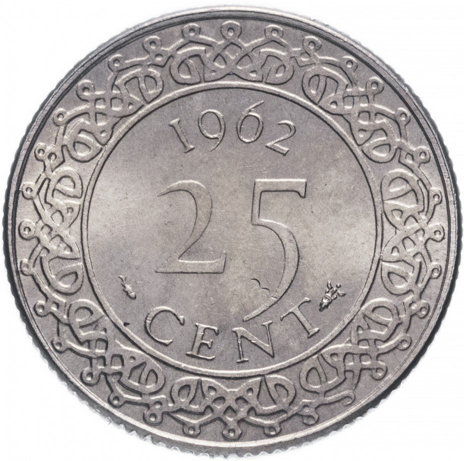 купить Суринам 25 центов 1962