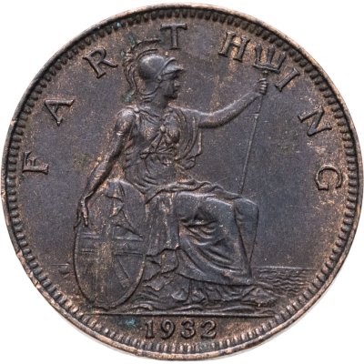 купить Великобритания 1 фартинг (farthing) 1932