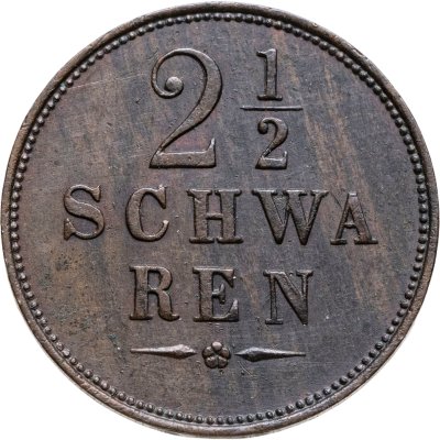 купить Бремен 2 1/2 шварена (schwaren) 1861