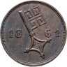 Купить Бремен 2 1/2 шварена (schwaren) 1861