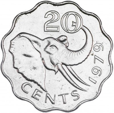 Купить Свазиленд 20 центов 1979