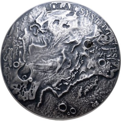 купить Остров Ниуэ 1 доллар 2018 "Метеоритный кратер - Веста. Метеорит", в футляре с сертификатом