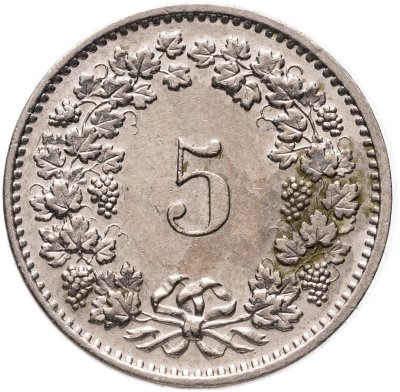 купить Швейцария 5 раппенов 1974