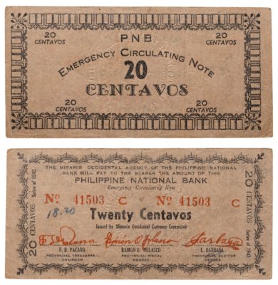 купить Филиппины 20 сентаво 1942 PHILIPPINE NATIONAL BANK