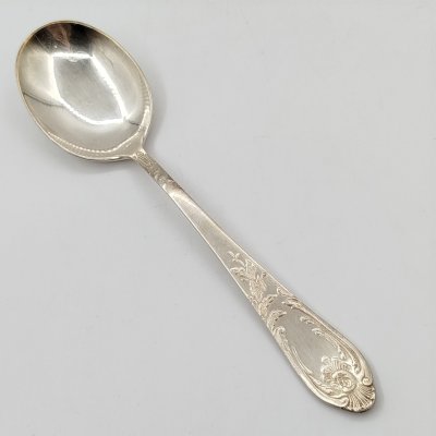 купить Салатная ложка с растительным декором, мНЦ (медь-никель-цинк), СССР, 1960-1990 гг.