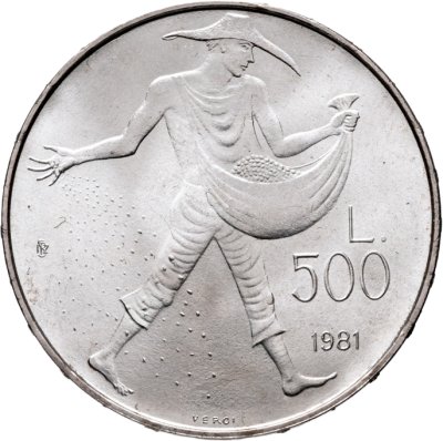 купить Сан-Марино 500 лир (lire) 1981 "2000 лет со дня смерти Вергилия, Георгики /земледелие"