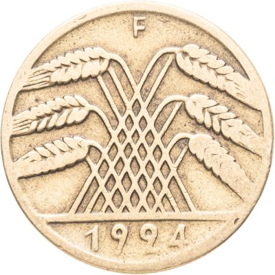 купить Германия 10 рентенпфеннигов (rentenpfennig) 1924 F
