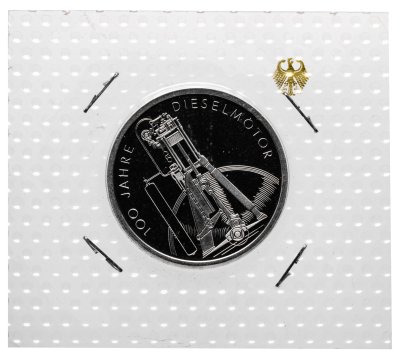 купить Германия 10 марок (deutsche mark) 1997 G "100 лет дизельному двигателю"