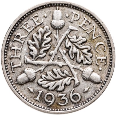 купить Великобритания 3 пенса (pence) 1936 Георг V