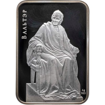 купить Беларусь 20 рублей 2011 «Мир скульптуры - Вольтер» футляр - камень