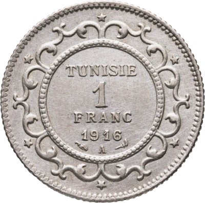 купить Тунис 1 франк 1916
