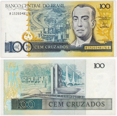 купить Бразилия 100 крузадо 1987 (Pick 211b)