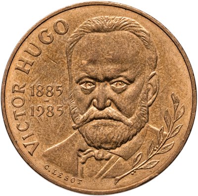 купить Франция 10 франков (francs) 1985 "100 лет со дня смерти Виктора Гюго"