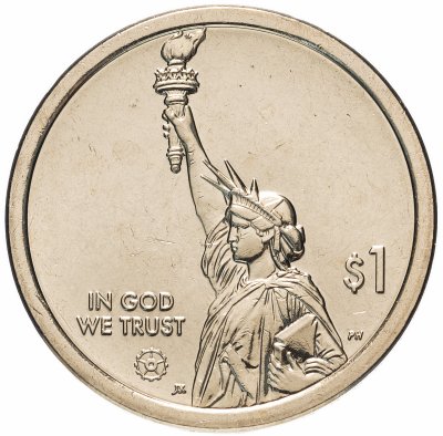 Купить США 1 доллар (dollar) 2020 "Американские инновации - Переменная шкала Гербера (Коннектикут)", случайный монетный двор