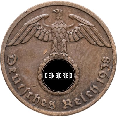 купить Германия, Третий рейх 1 рейхспфенниг (reichspfennig) 1938 "А"